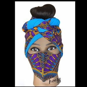 Royalty Mask and Headwrap Set